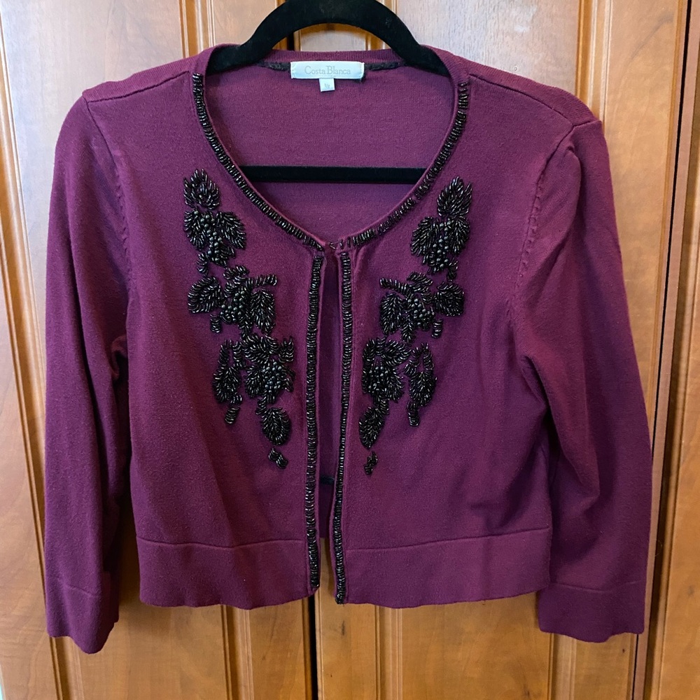 Costa Blanca cropped cardigan